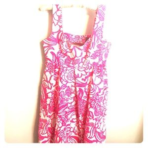 Anthropologie Pink & White Dress